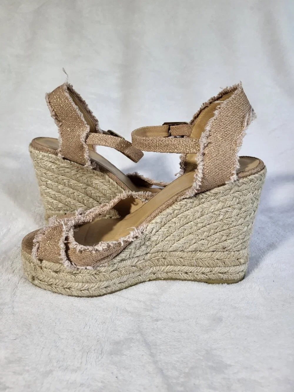 Castaner Bromelia Wedge in ‘tostado’ which is a warm beige Size 36 EU